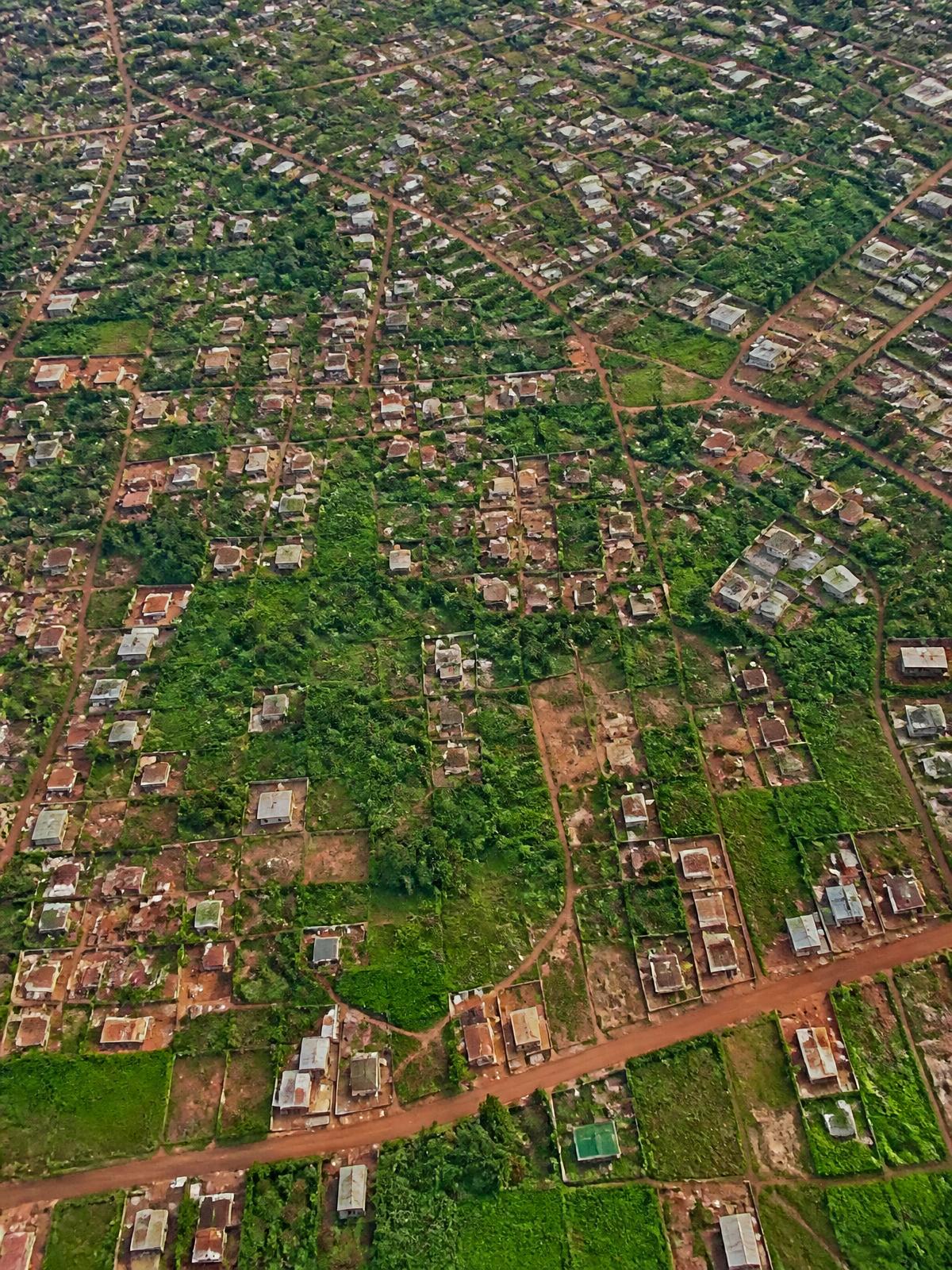 Aerial view of Kinshasa land plots